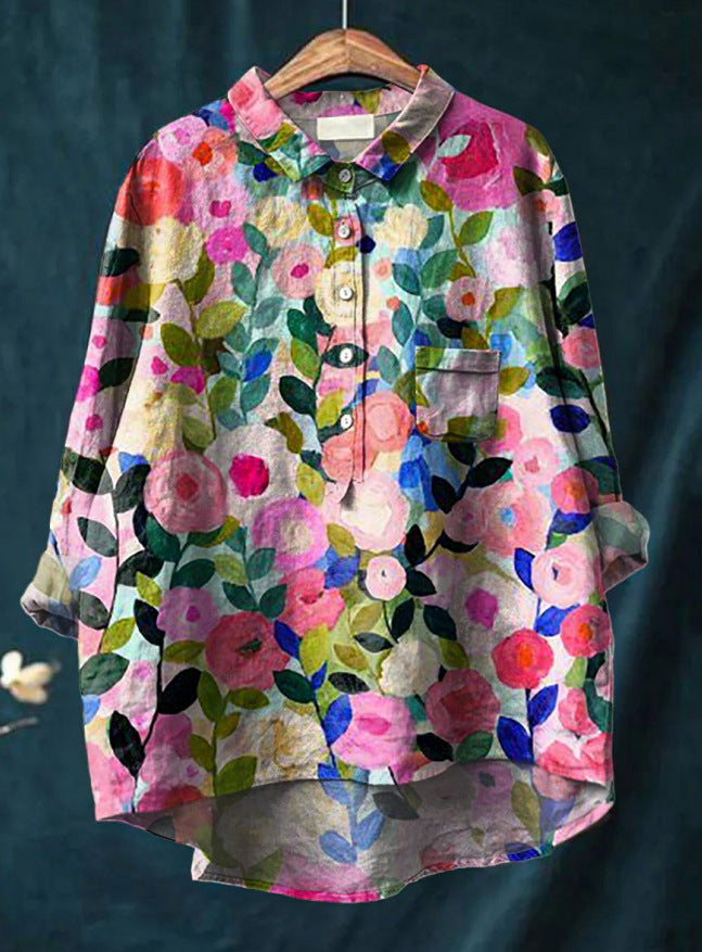 MILOU® | BLOUSE CLASSIQUE À FLEURS
